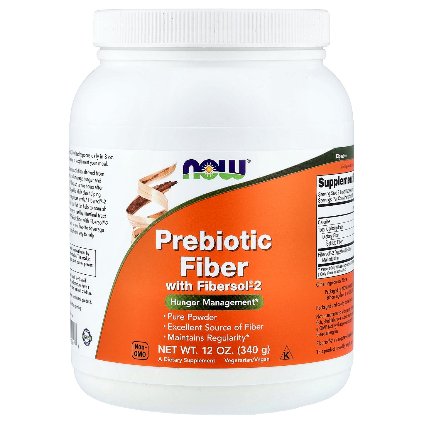 NOW Foods, Prebiotic Fiber with Fibersol®-2, 12 oz (340 g)