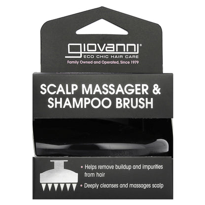 Giovanni, Scalp Massager & Shampoo Brush, Black, 1 Brush