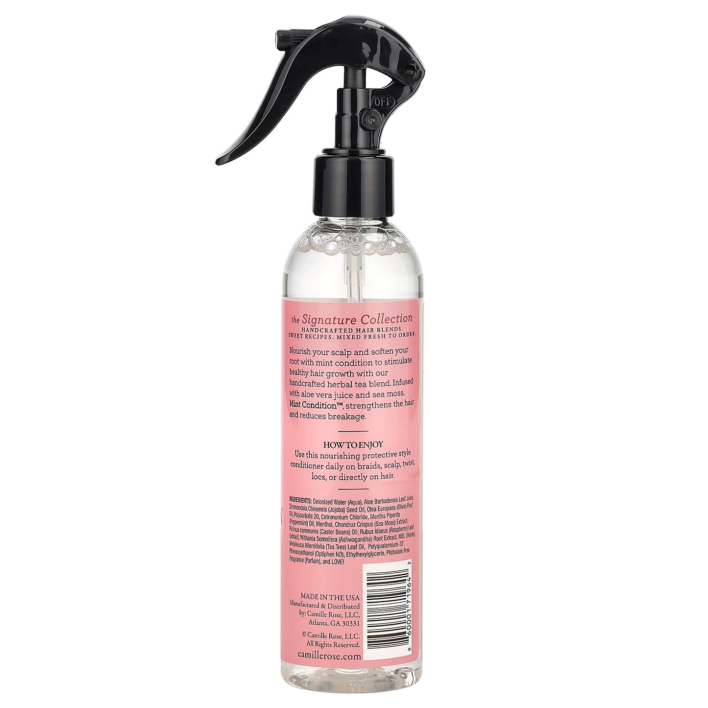 Camille Rose, Mint Condition Braid & Scalp Spray, Sea Moss & Aloe Vera, 8 oz (240 ml)