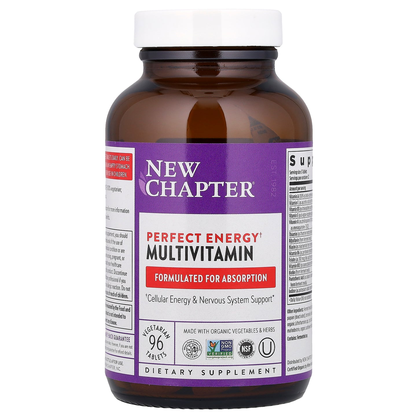 New Chapter, Perfect Energy Multivitamin, 96 Vegetarian Tablets