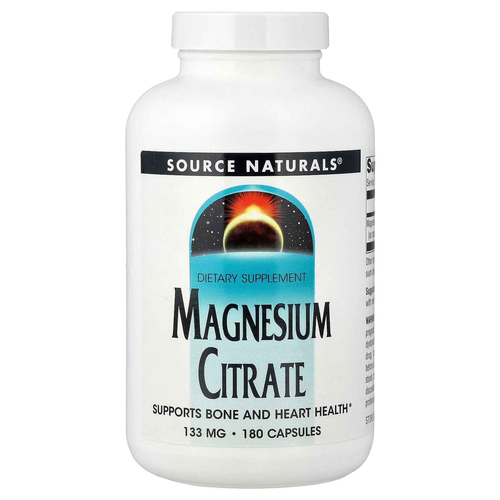 Source Naturals, Magnesium Citrate, 133 mg, 180 Capsules