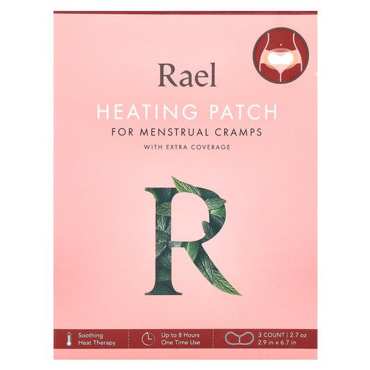 Rael, Heating Patch for Menstrual Cramps, 3 Count