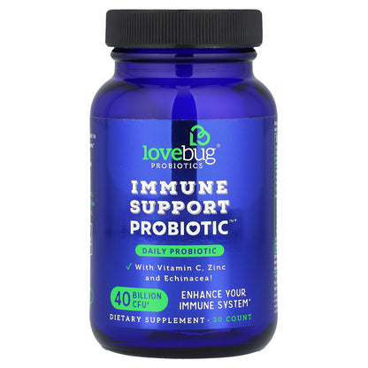 LoveBug Probiotics, Immune Support Probiotic™, Daily Probiotic, 40 Billion CFU, 30 Capsules