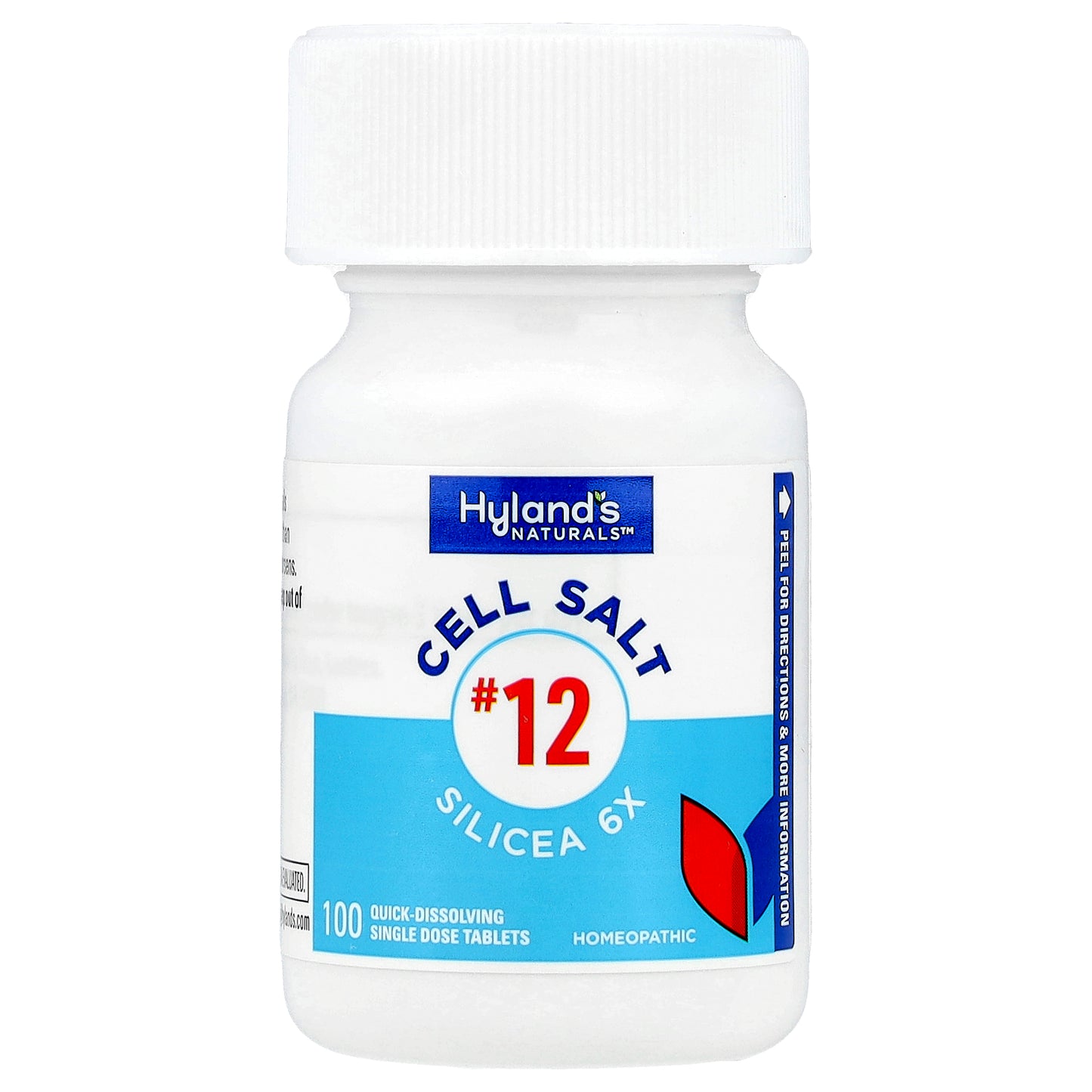 Hyland's Naturals, Cell Salt #12, Silicea 6X, 100 Quick-Dissolving Single Tablet