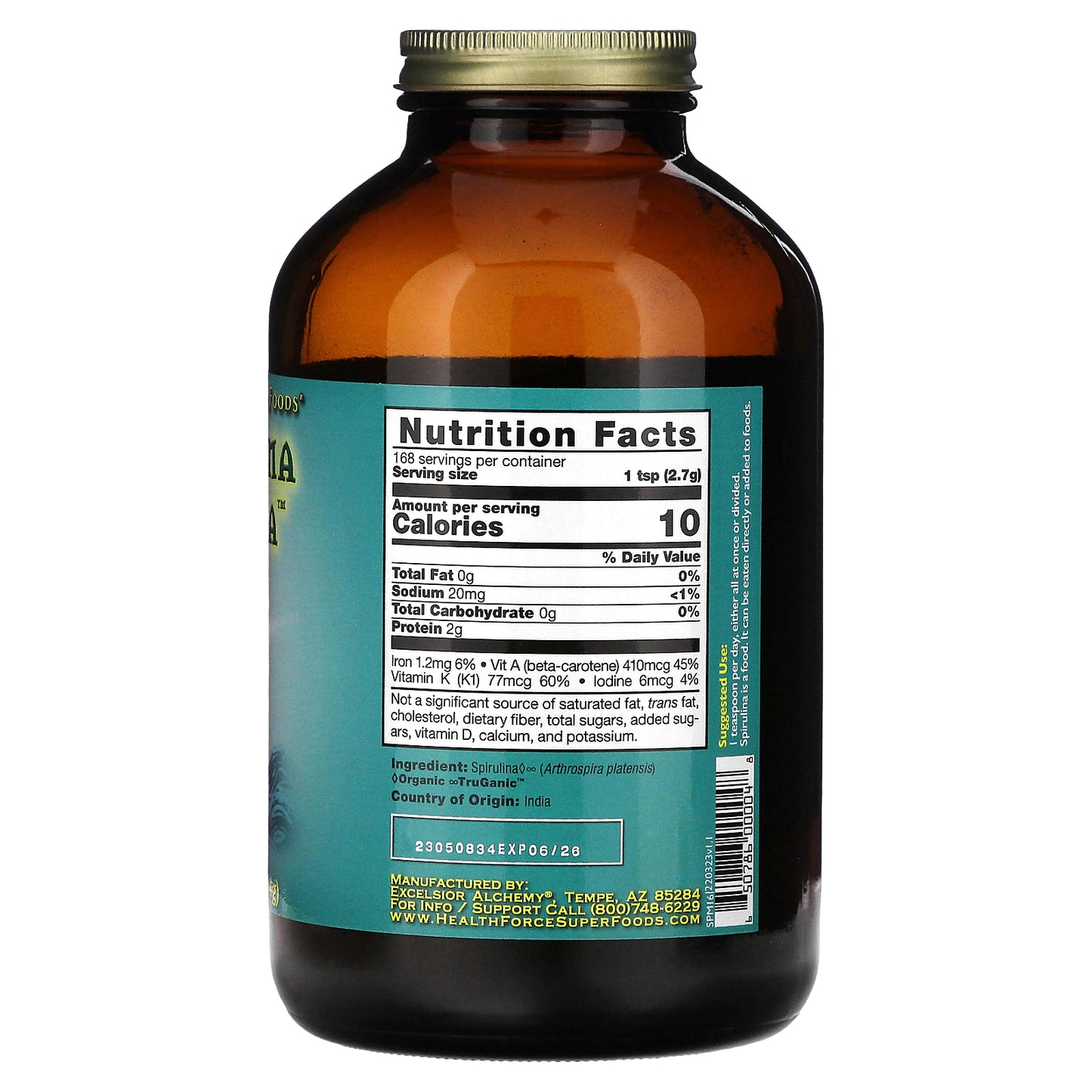 HealthForce Superfoods, Spirulina Manna, 16 oz (454 g)