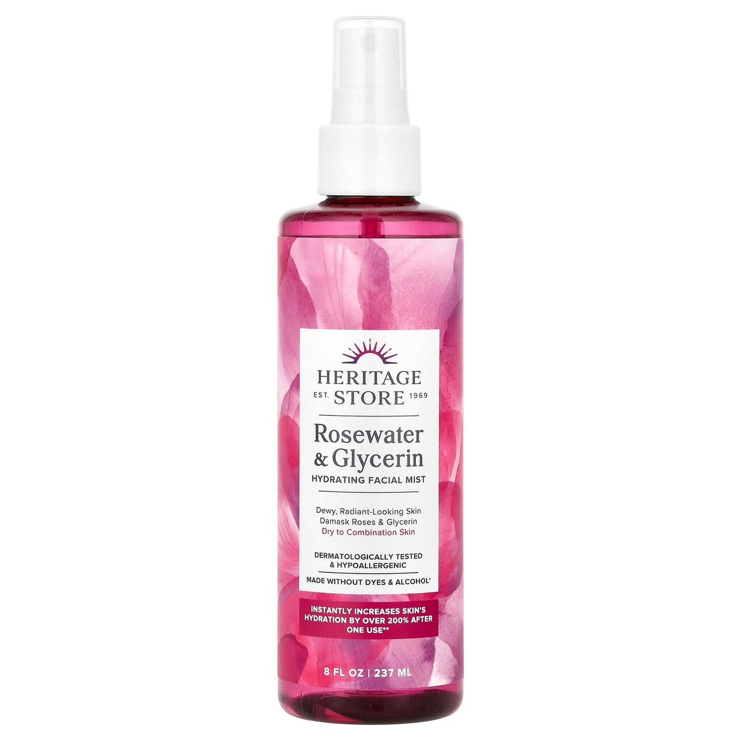 Heritage Store, Rosewater & Glycerin, Hydrating Facial Mist, 8 fl oz (237 ml)