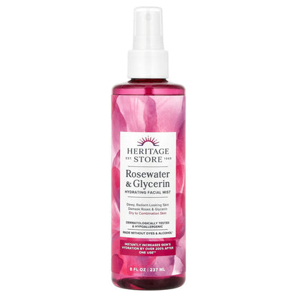 Heritage Store, Rosewater & Glycerin, Hydrating Facial Mist, 8 fl oz (237 ml)