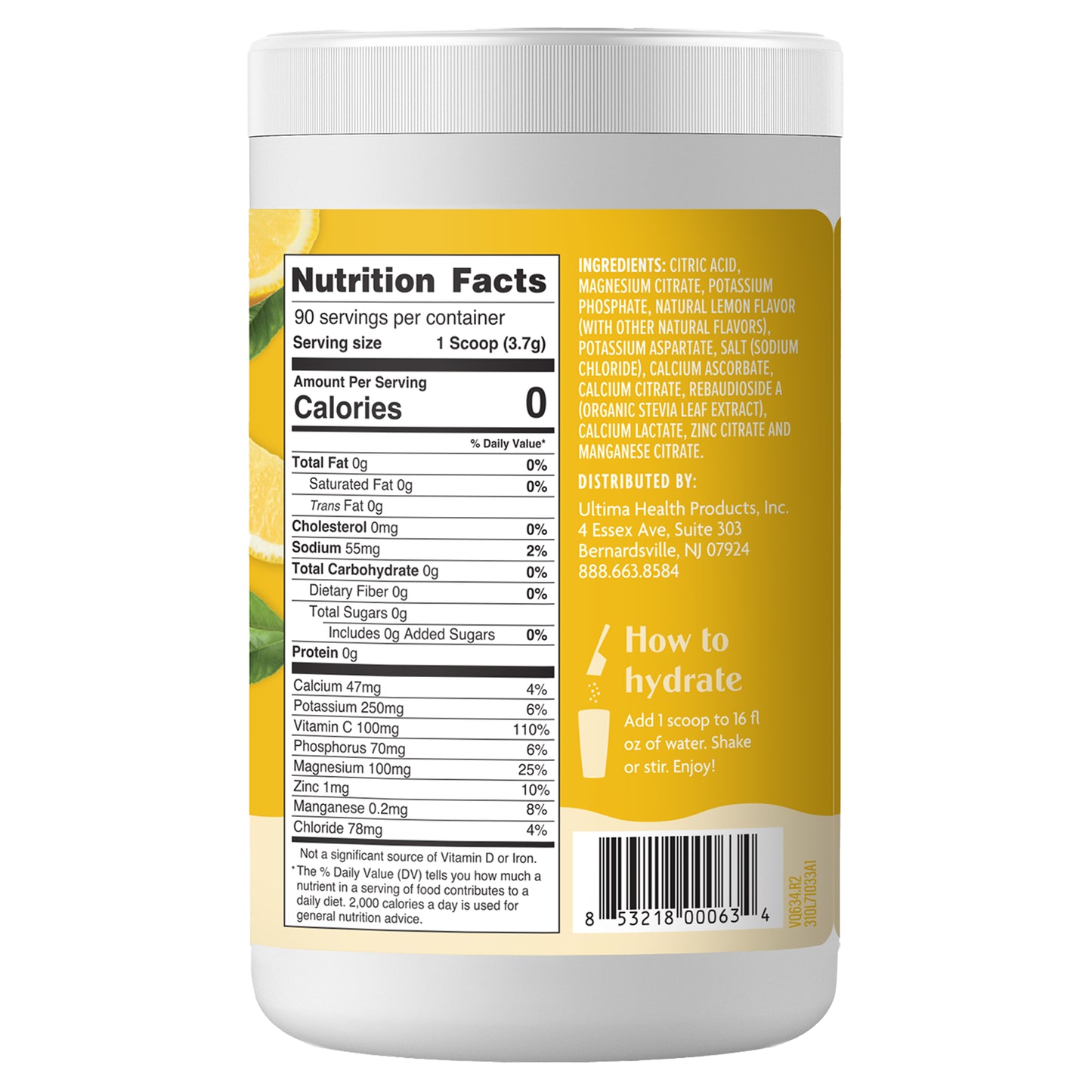 Ultima Replenisher, Daily Electrolyte Drink Mix, Lemonade, 11.7 oz (333 g)