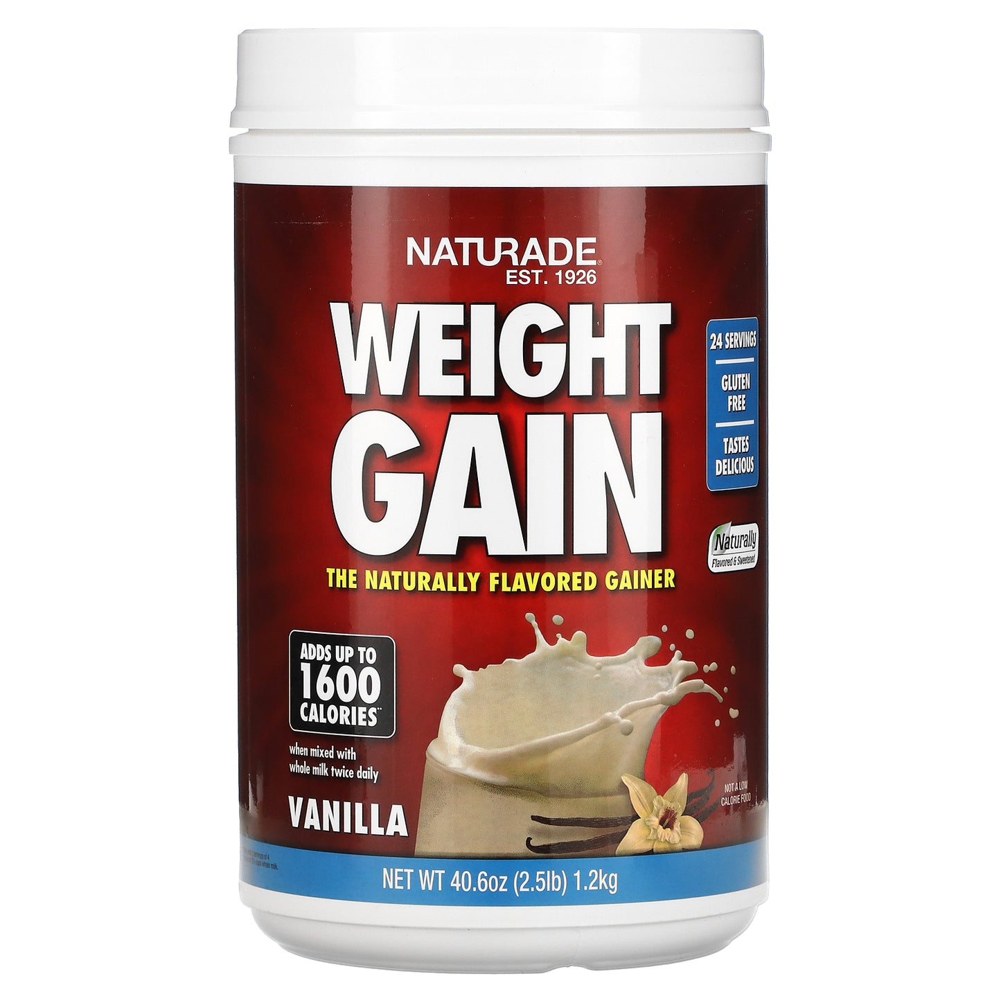 Naturade, Weight Gain, Vanilla, 2.5 lb (1.2 kg)