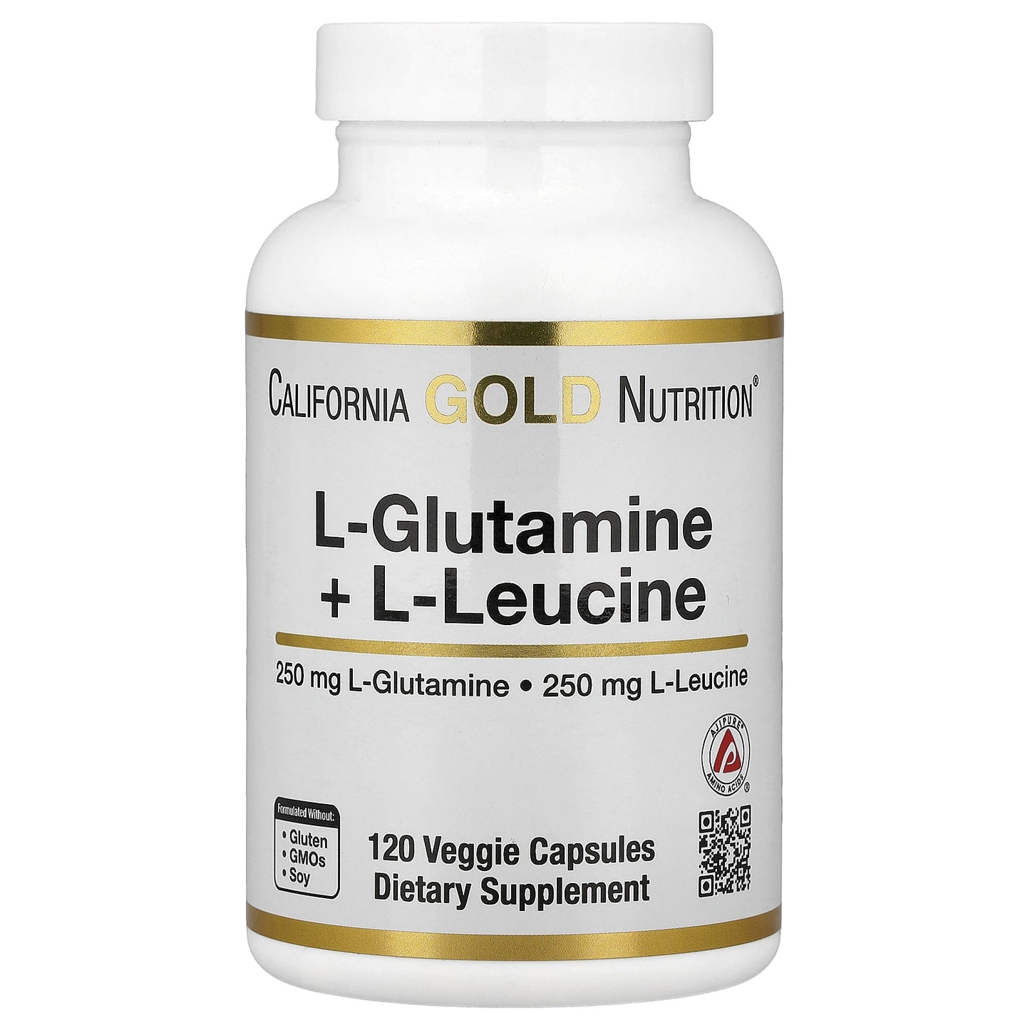 California Gold Nutrition, L-Glutamine + L-Leucine, 120 Veggie Capsules