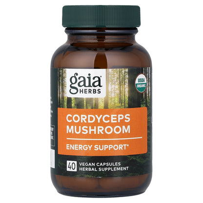 Gaia Herbs, Cordyceps Mushroom, 40 Vegan Capsules