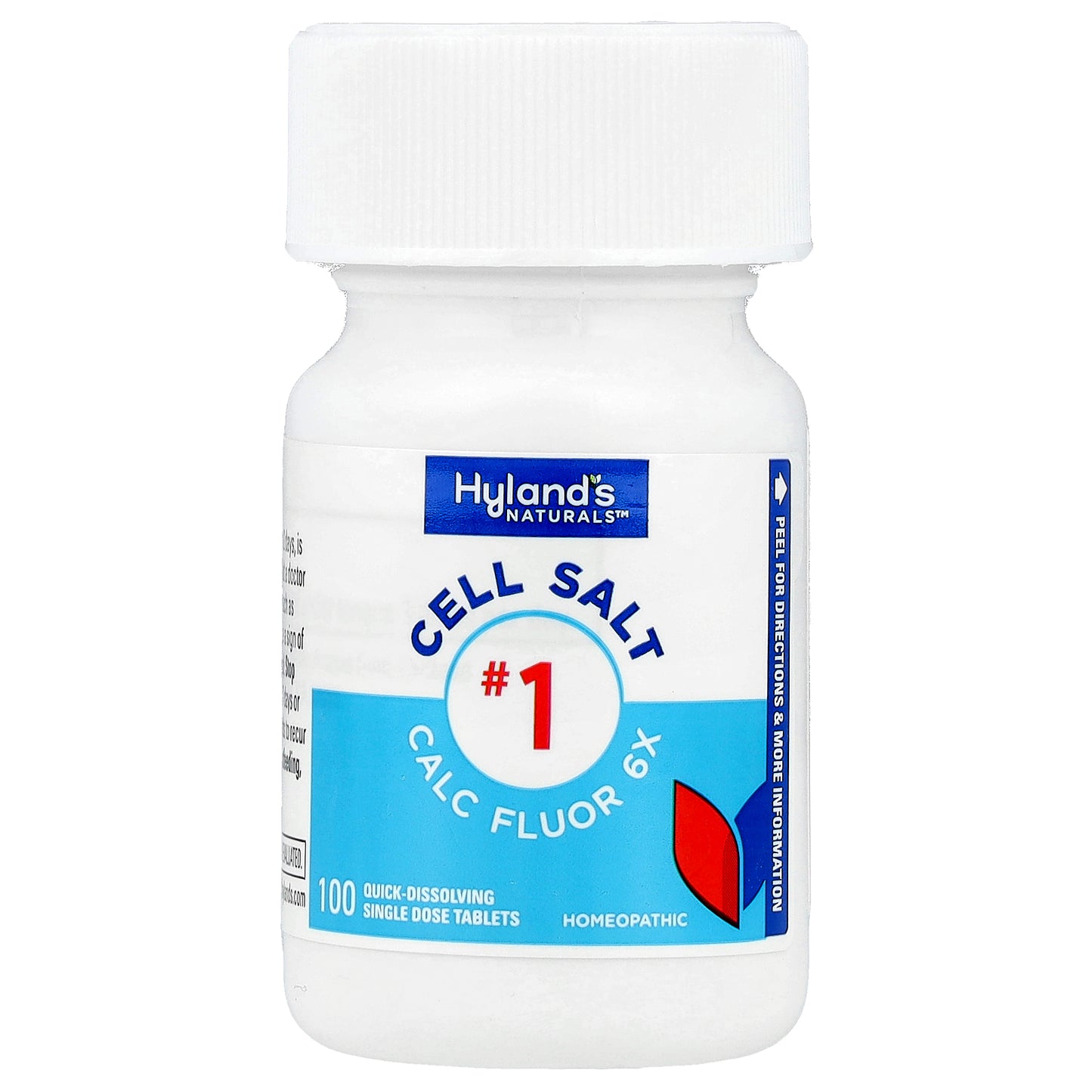 Hyland's Naturals, Cell Salt #1, Calc Fluor 6X, 100 Quick-Dissolving Single Tablets