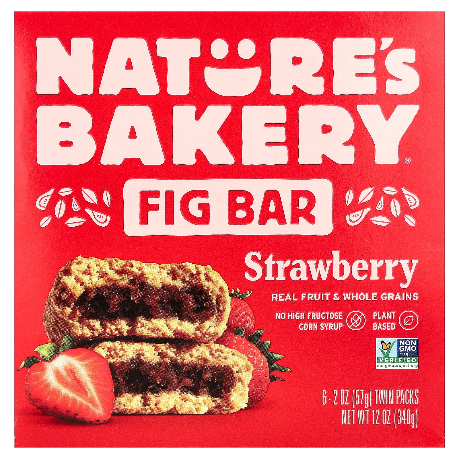 Nature's Bakery, Fig Bar, Strawberry, 6 Twin Packs, 2 oz (57 g) Each