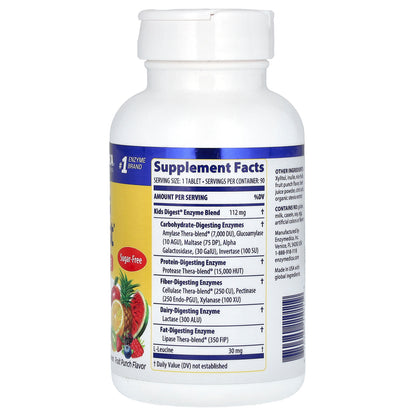 Enzymedica, Kids Digest, Fruit Punch, 90 Tablets