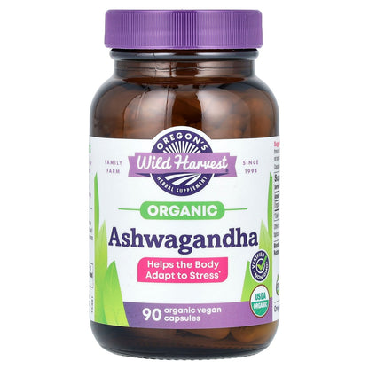 Oregon's Wild Harvest, Organic Ashwagandha, 90 Organic Vegan Capsules (400 mg per Capsule)
