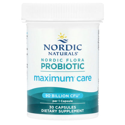 Nordic Naturals, Nordic Flora Probiotic, Maximum Care, 90 Billion CFU, 30 Capsules