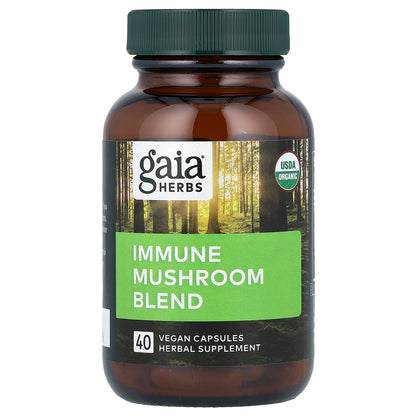 Gaia Herbs, Immune Mushroom Blend, 40 Vegan Capsules