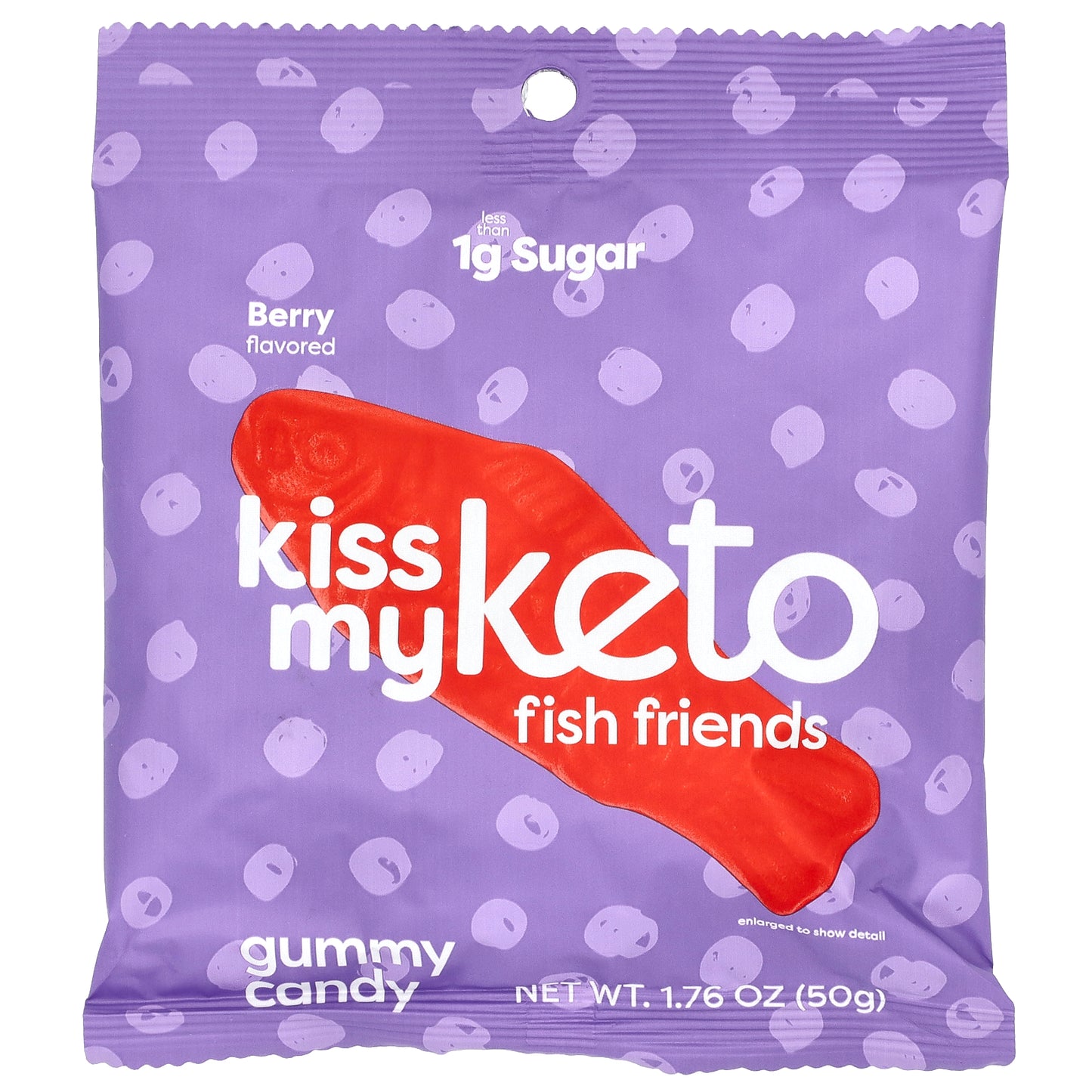 Kiss My Keto, Fish Friends Gummy Candy, Berry, 6 Bags, 1.76 oz ( 50 g) Each