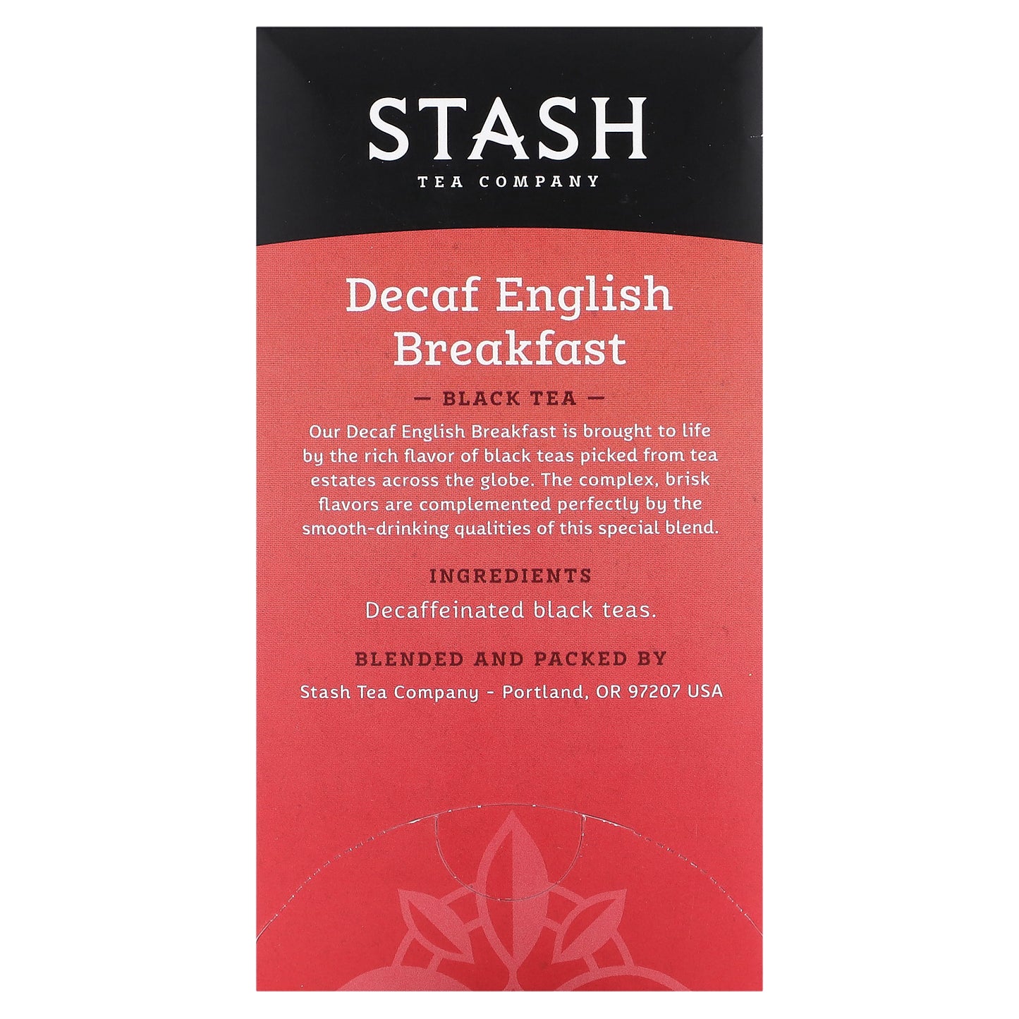 Stash Tea, Black Tea, Decaf English Breakfast, 18 Tea Bags, 1.2 oz (36 g)