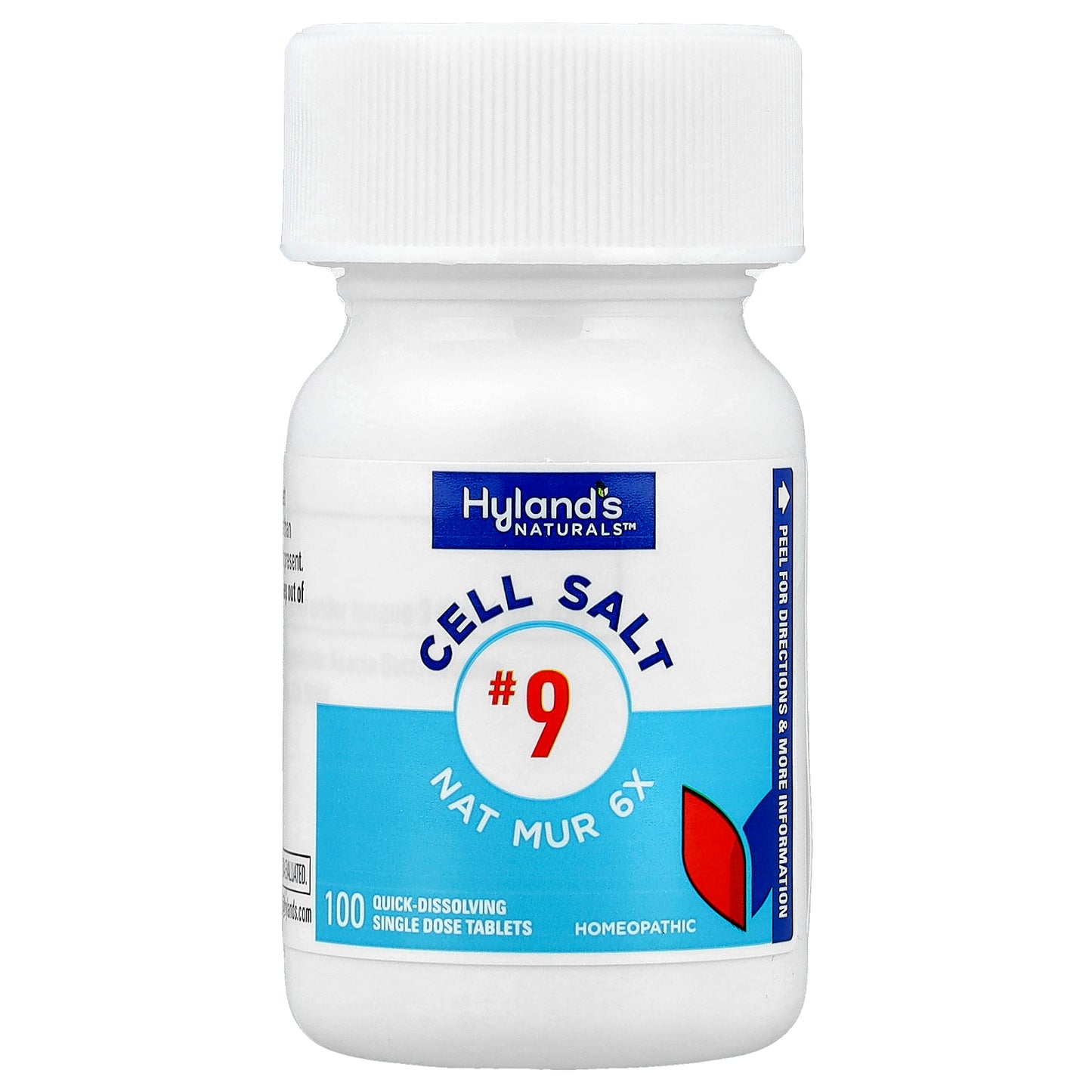 Hyland's Naturals, Cell Salt #9, Nat Mur 6X, 100 Quick-Dissolving Single Tablet Doses