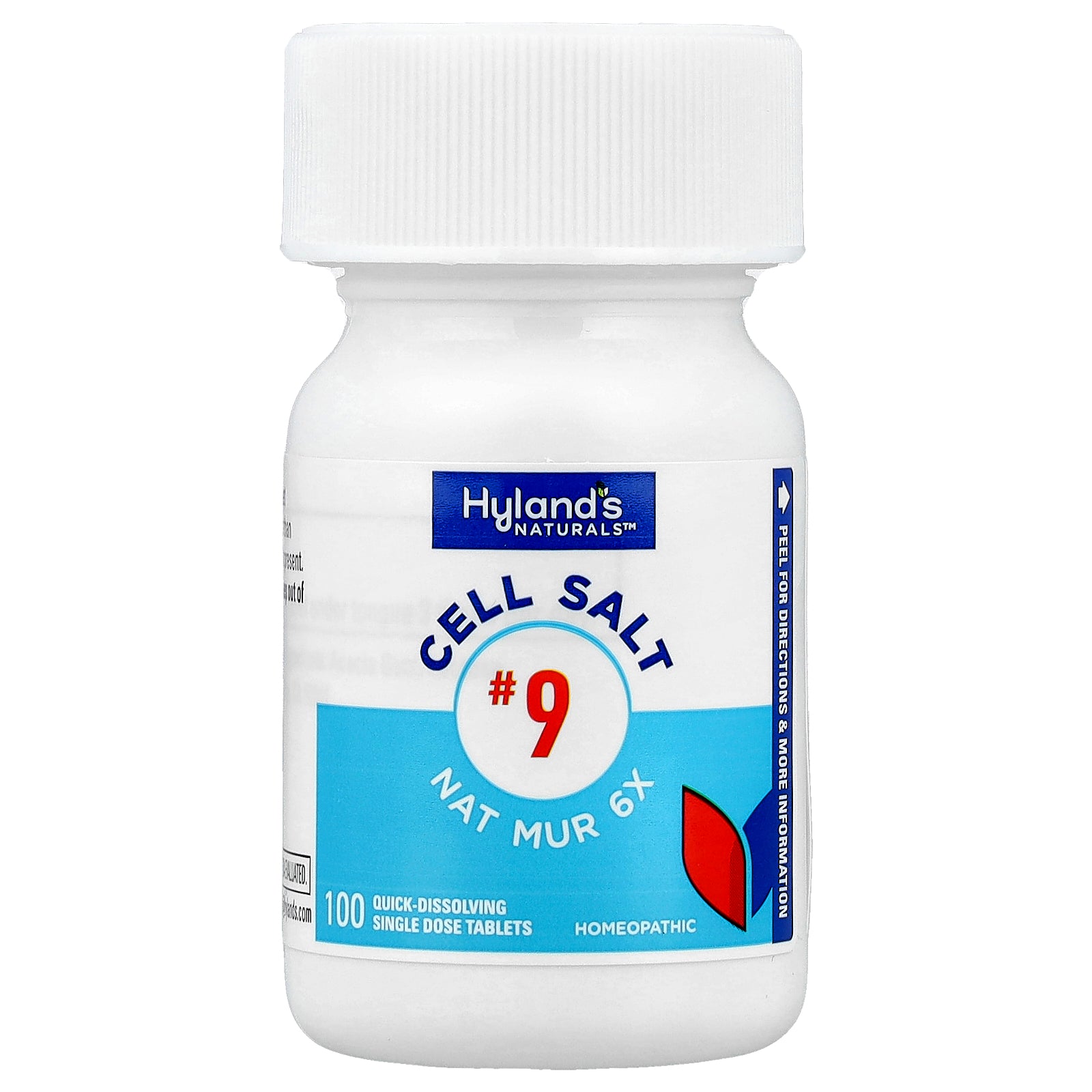 Hyland's Naturals, Cell Salt #9, Nat Mur 6X, 100 Quick-Dissolving Single Tablet Doses