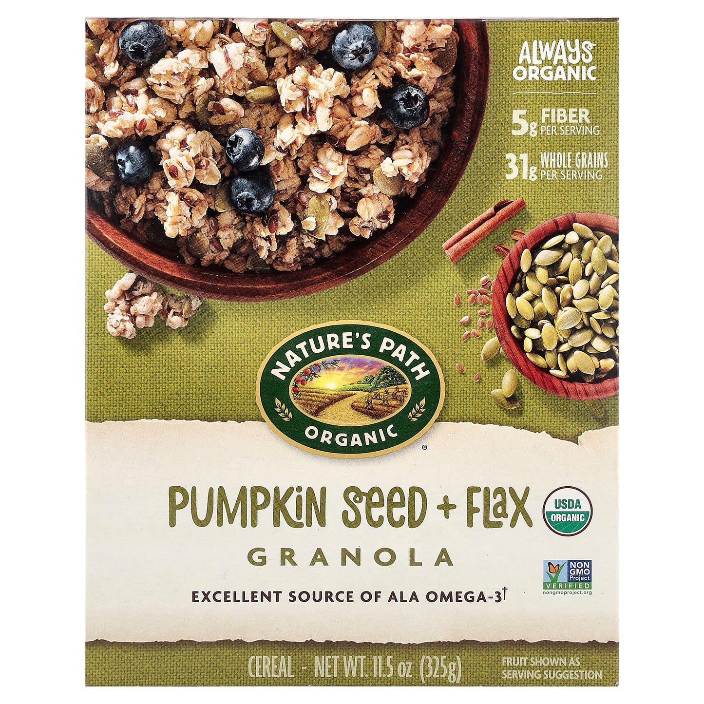 Nature's Path, Organic Pumpkin Seed + Flax Granola, 11.5 oz (325 g)