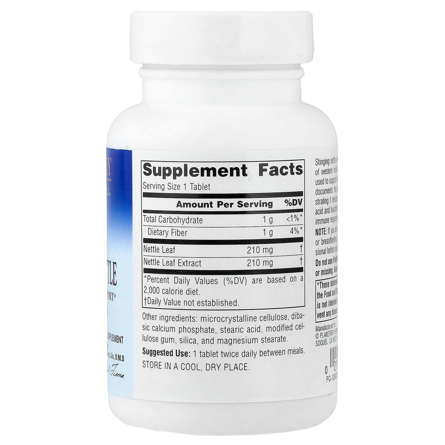 Planetary Herbals, Full Spectrum™ Stinging Nettle, 420 mg, 60 Tablets