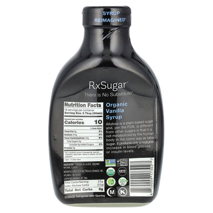 RxSugar, Organic Vanilla Syrup, 16 fl oz (473 ml)