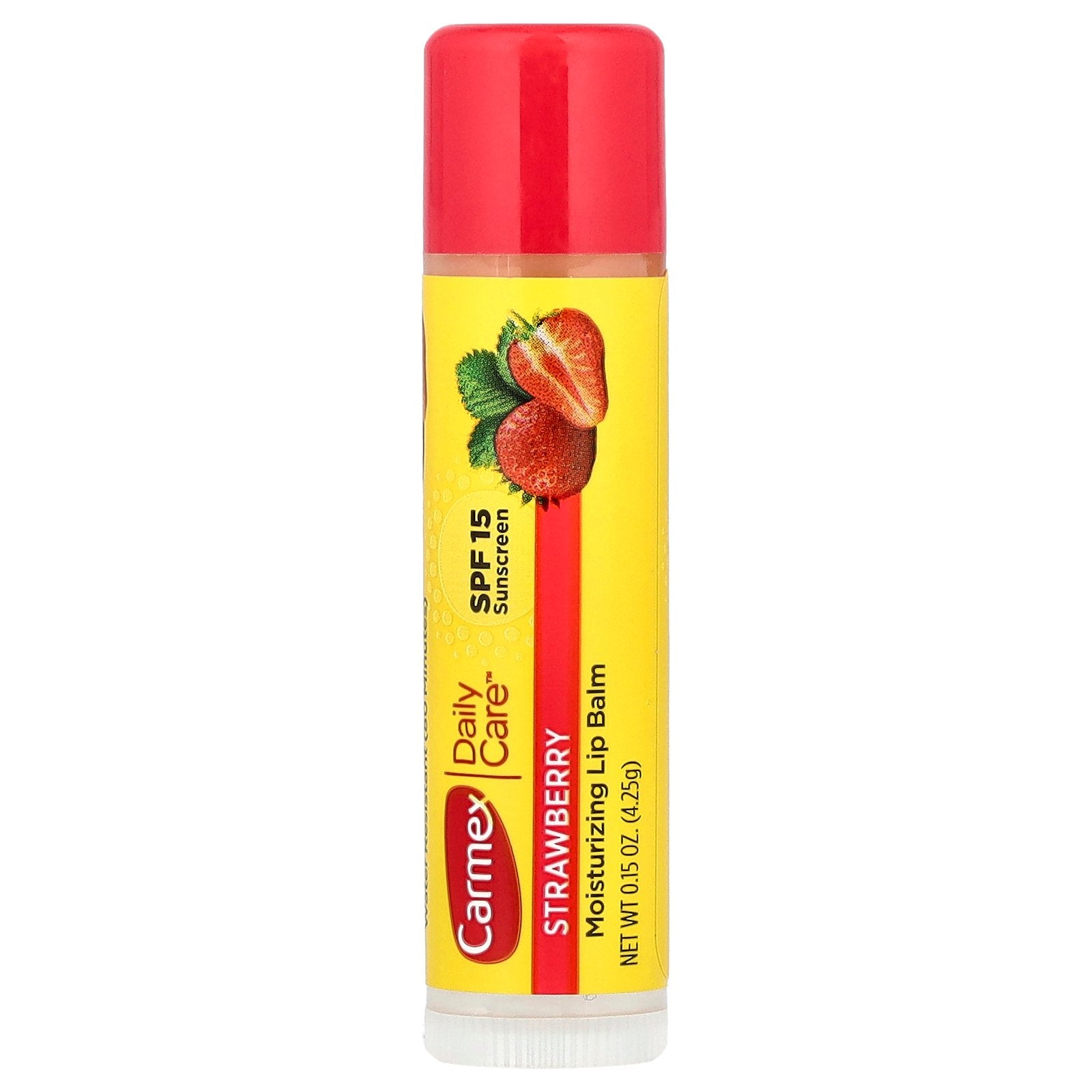 Carmex, Daily Care™, Moisturizing Lip Balm, SPF 15, Strawberry, 0.15 oz (4.25 g)