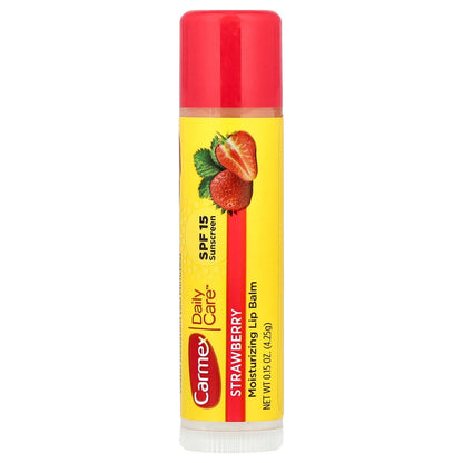 Carmex, Daily Care™, Moisturizing Lip Balm, SPF 15, Strawberry, 0.15 oz (4.25 g)