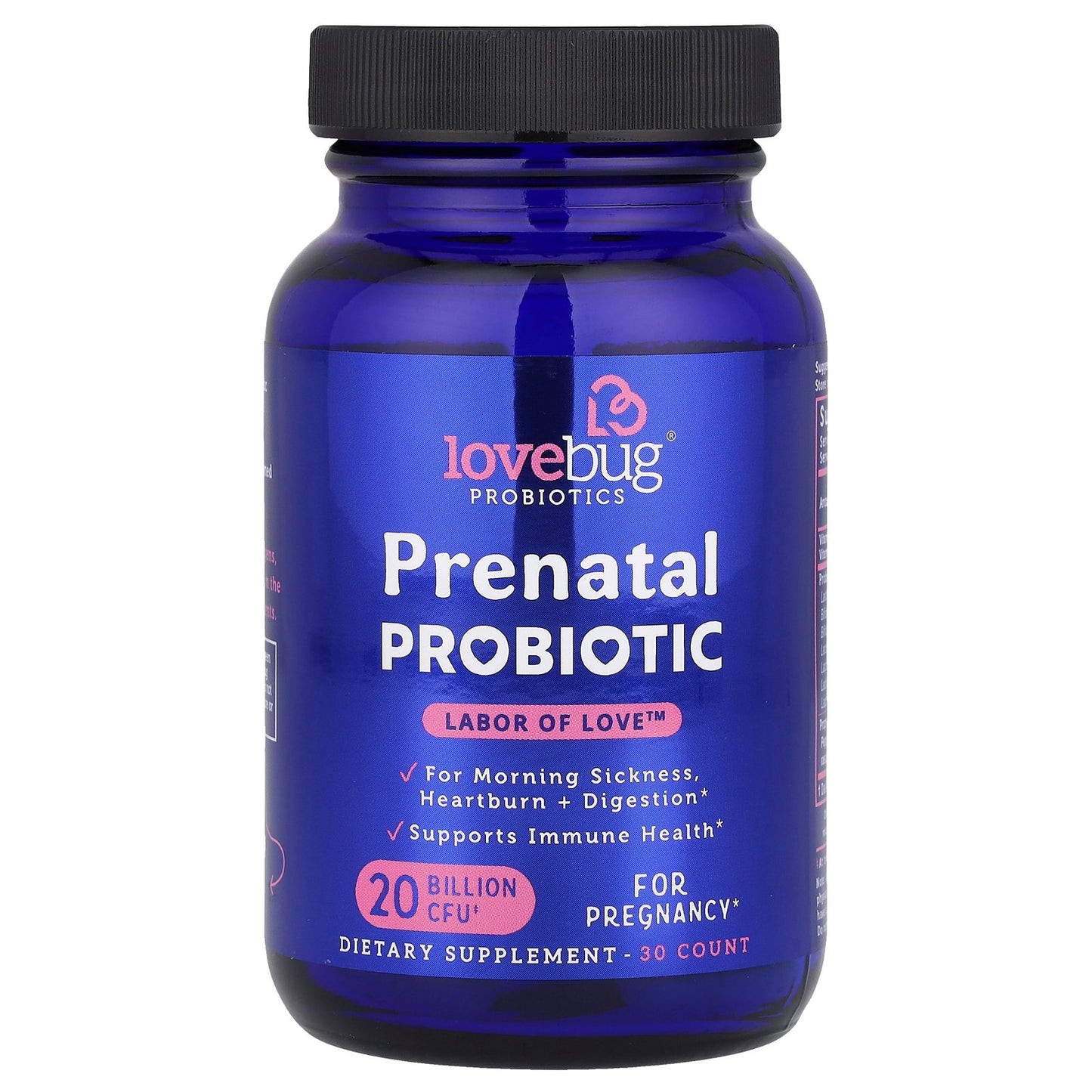 LoveBug Probiotics, Prenatal Probiotic, 20 Billion CFU, 30 Capsules