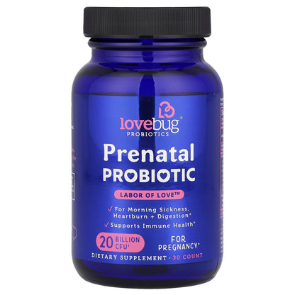 LoveBug Probiotics, Prenatal Probiotic, 20 Billion CFU, 30 Capsules