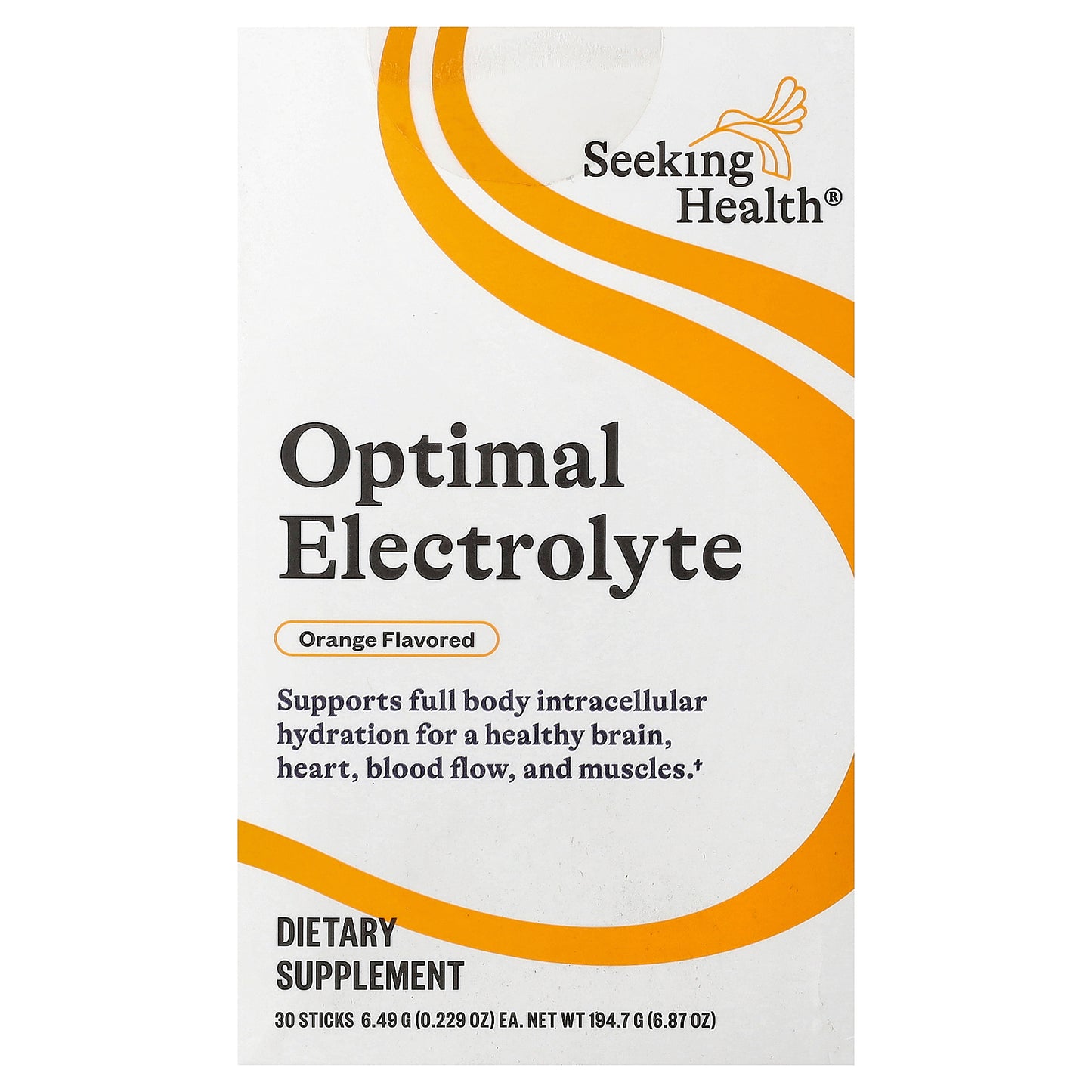 Seeking Health, Optimal Electrolyte, Orange, 30 Sticks, 0.229 oz (6.49 g) Each