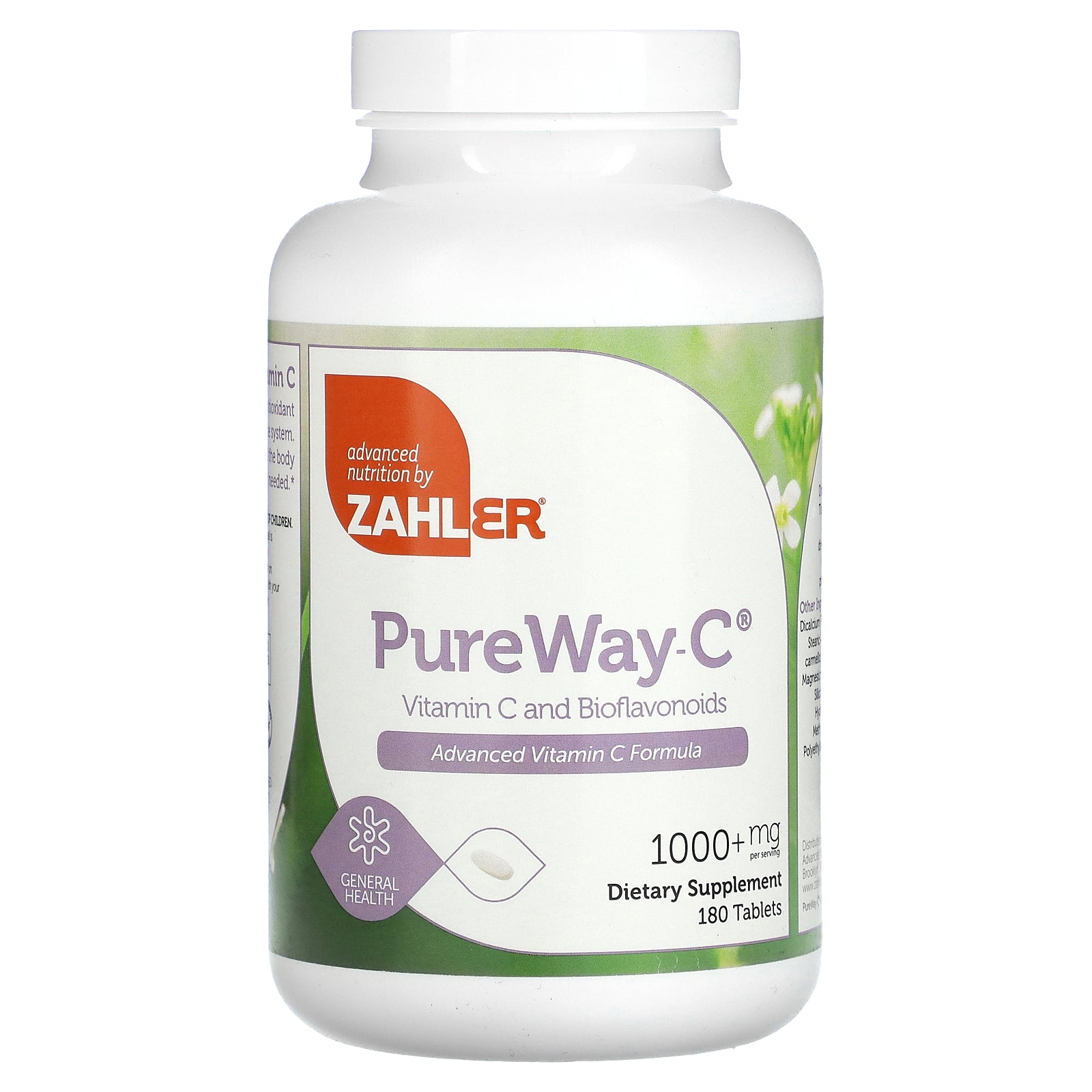 Zahler, PureWay-C, Vitmain C and Bioflavonoids, 1,000+ mg, 180 Tablets