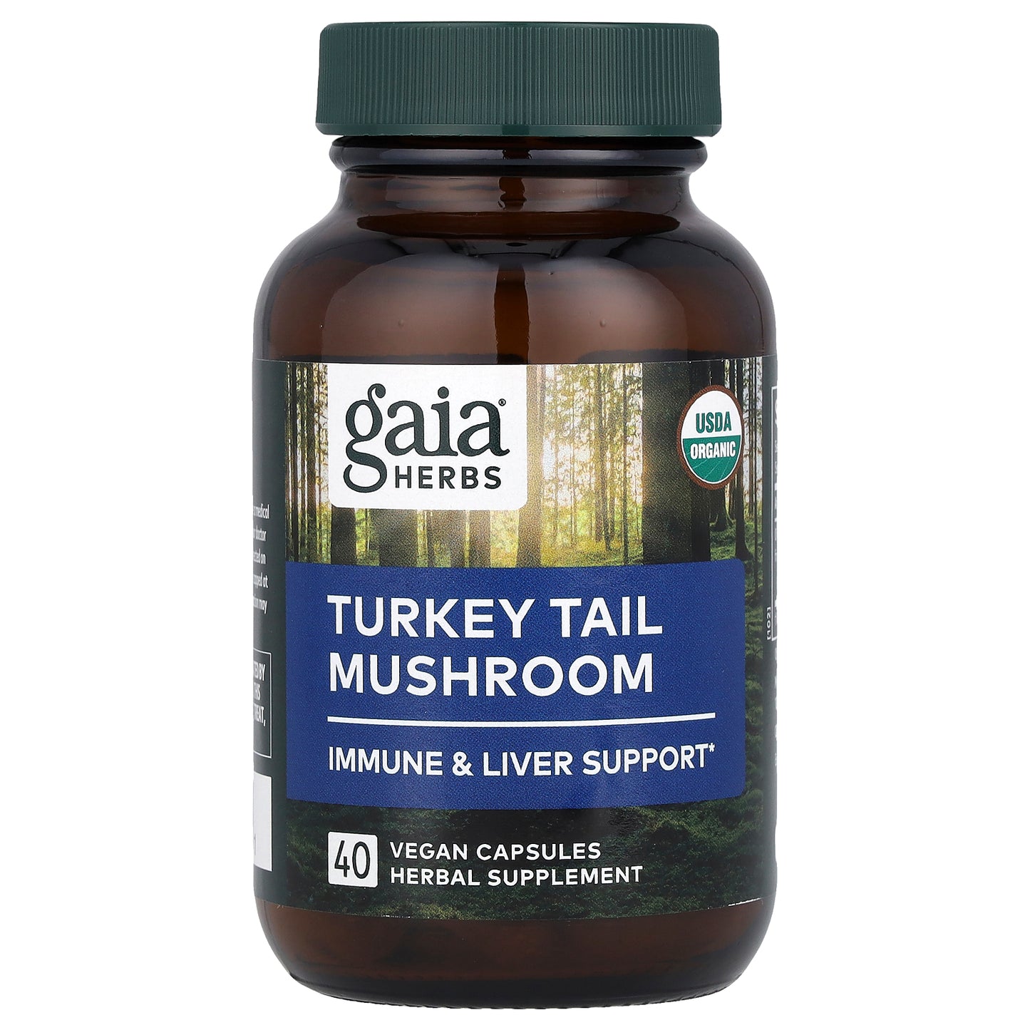 Gaia Herbs, Turkey Tail Mushroom, 400 mg, 40 Vegan Capsules