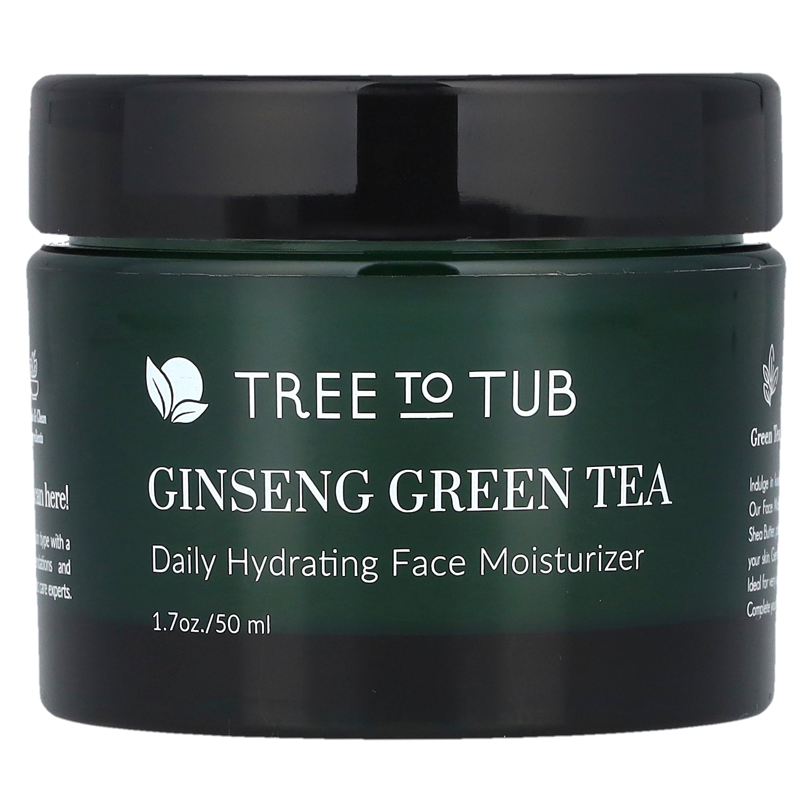 Tree To Tub, Ginseng Green Tea, Daily Hydrating Face Moisturizer , 1.7 oz (50 ml)