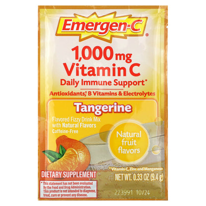 Emergen-C, Vitamin C, Tangerine, 1,000 mg, 30 Packets, 0.33 oz (9.4 g) Each