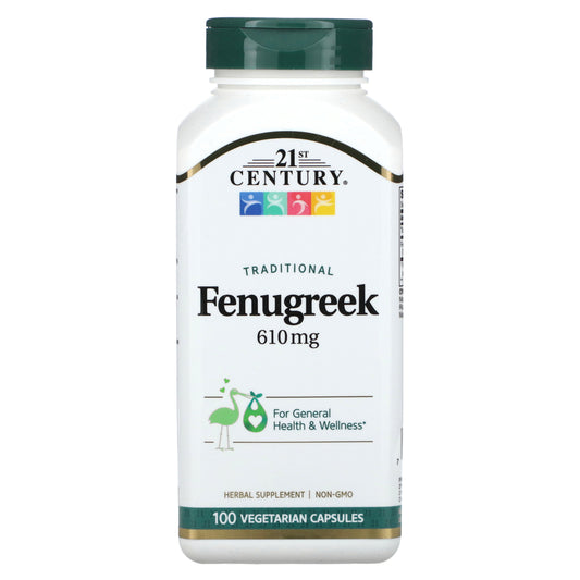 21st Century, Traditional Fenugreek, 610 mg, 100 Vegetarian Capsules