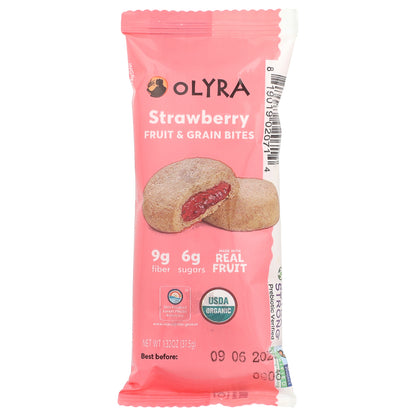Olyra, Fruit & Grain Bites, Strawberry , 4 Packs, 1.32 oz (37.5 g) Each