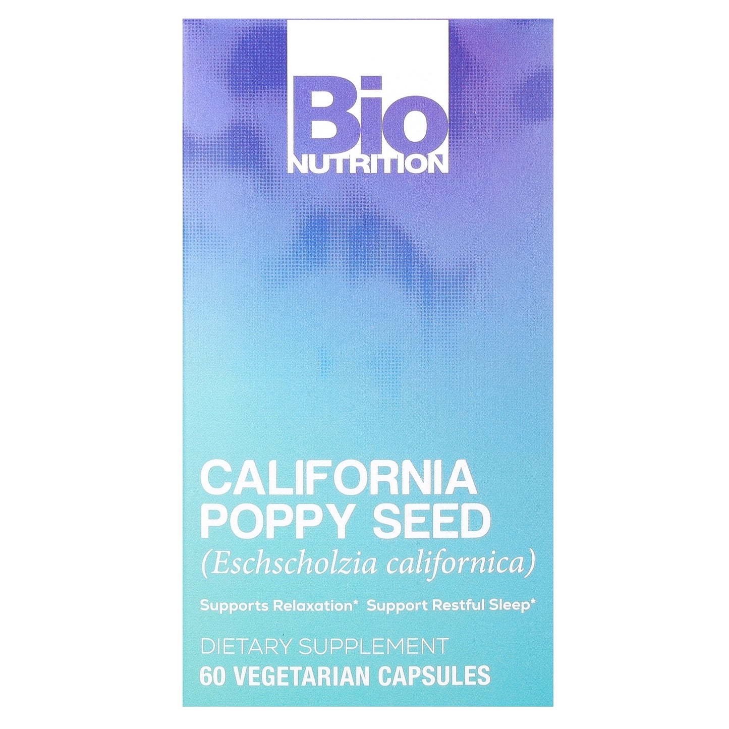 Bio Nutrition, California Poppy Seed, 500 mg , 60 Vegetarian Capsules