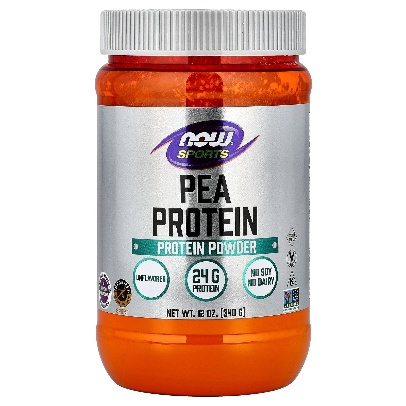 NOW Foods, Sports, Pea Protein, Unflavored, 12 oz (340 g)