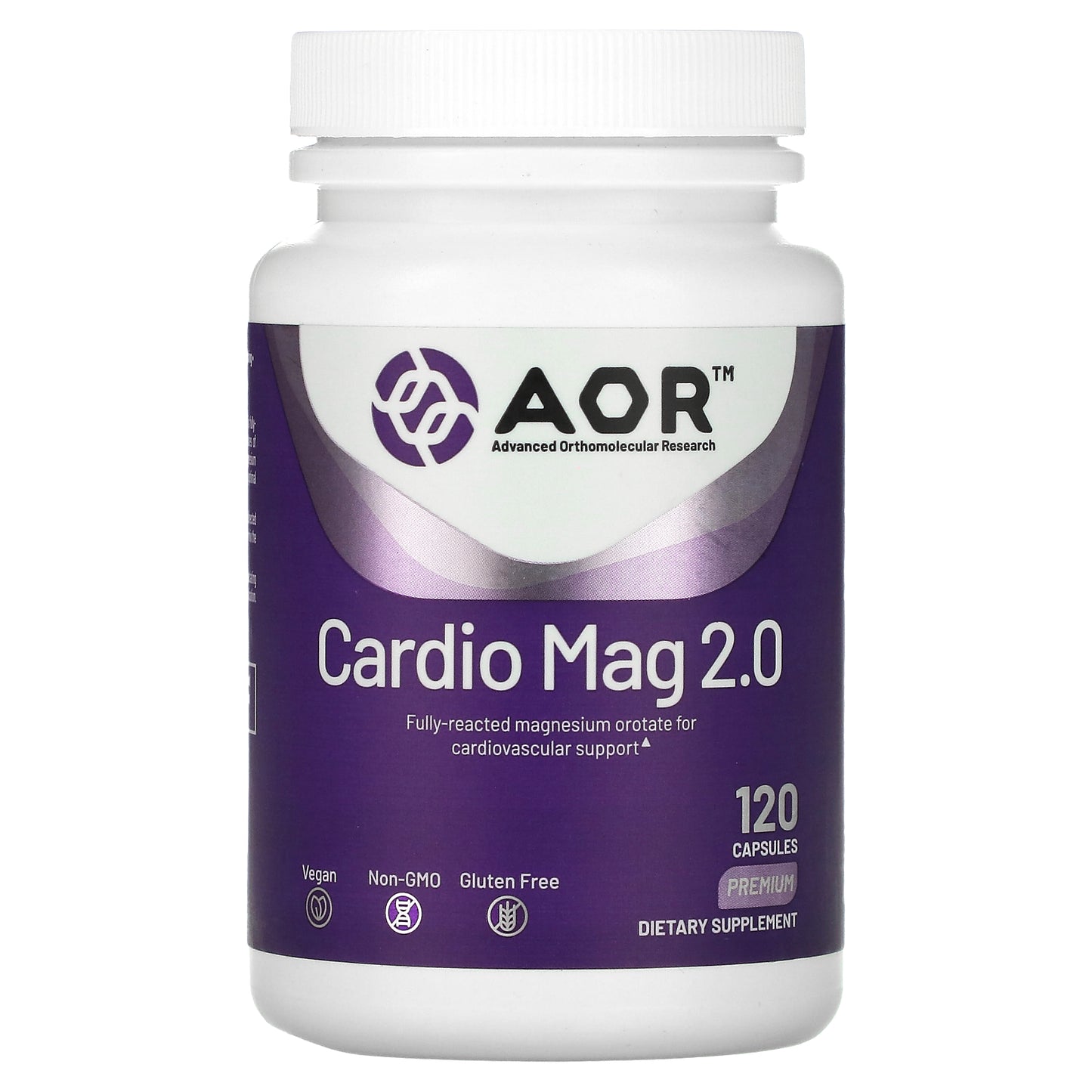 Advanced Orthomolecular Research AOR, Cardio Mag 2.0, 120 Capsules