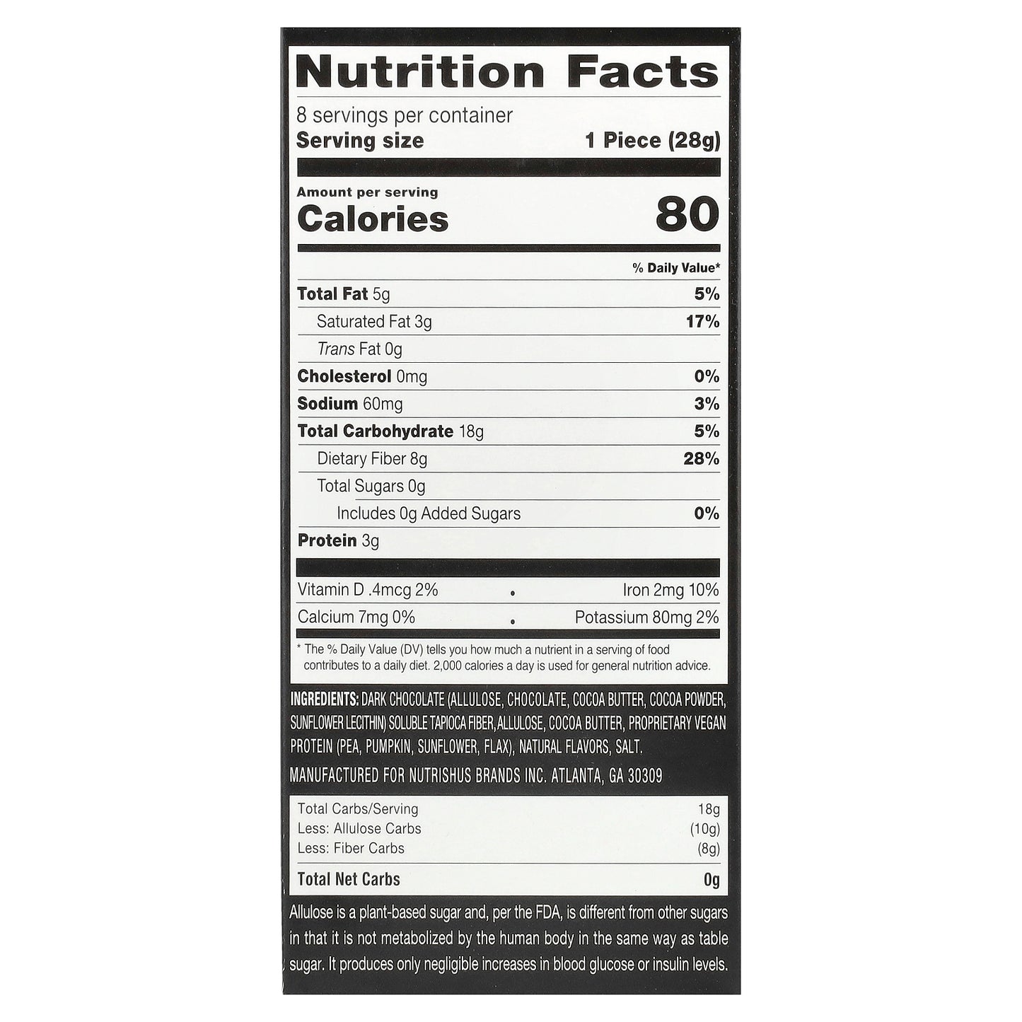 RxSugar, Swealthy Snax™, Snack Bars, Caramel, 8 Packs, 1 oz (28 g) Each