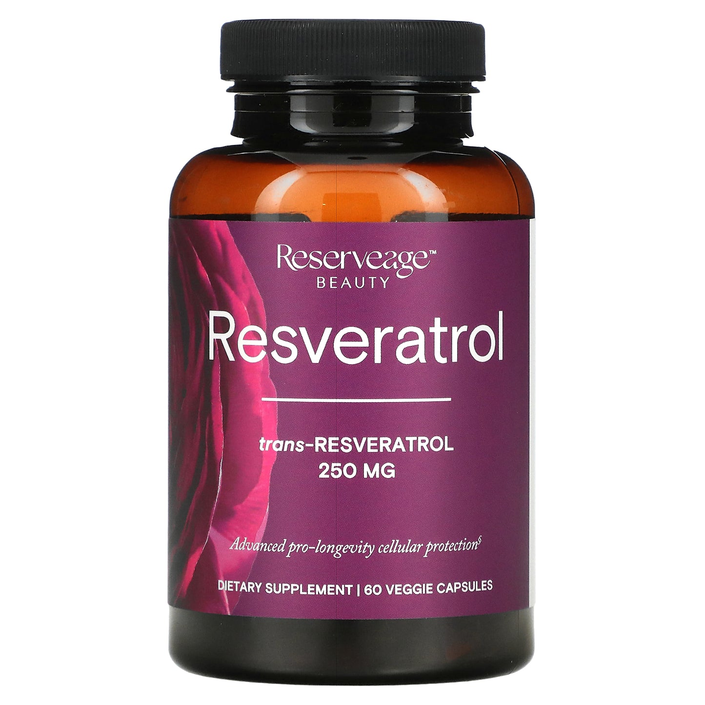 Reserveage Beauty, Resveratrol, Trans-Resveratrol, 250 mg, 60 Veggie Capsules