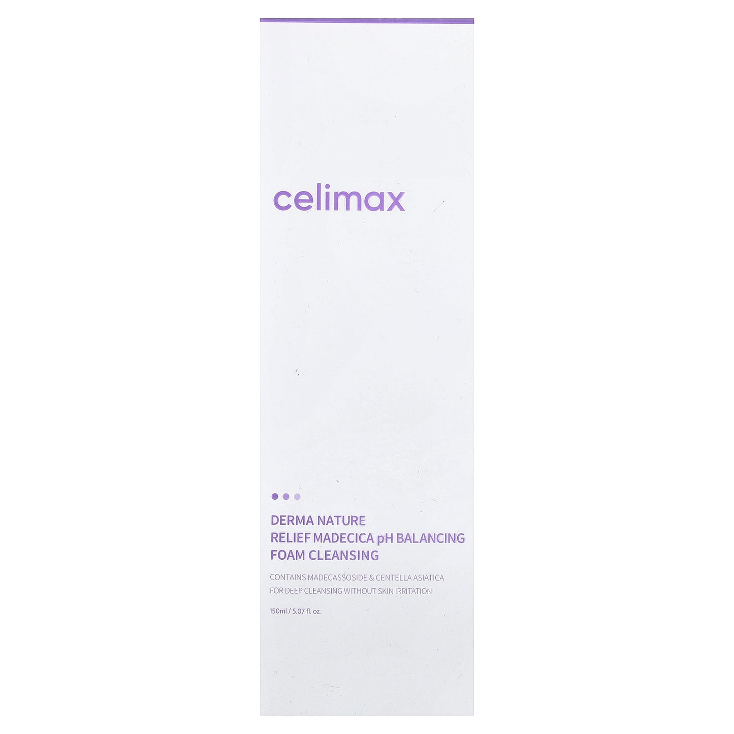 Celimax, Derma Nature Relief Madecica pH Balancing Foam Cleansing, 5.07 fl oz (150 ml)