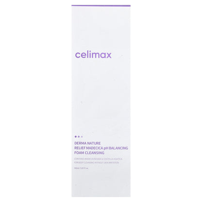 Celimax, Derma Nature Relief Madecica pH Balancing Foam Cleansing, 5.07 fl oz (150 ml)