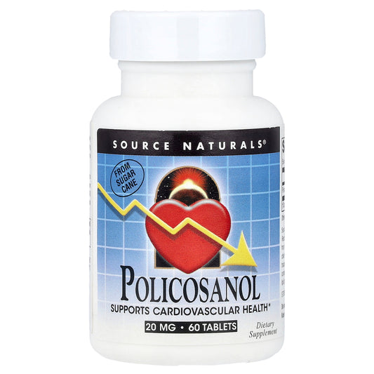 Source Naturals, Policosanol, 20 mg, 60 Tablets