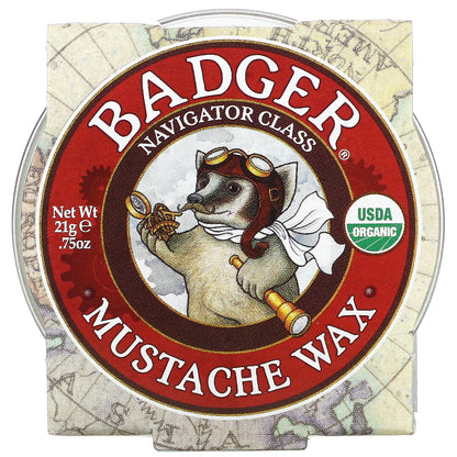 Badger, Organic Mustache Wax, 0.75 oz (21 g)