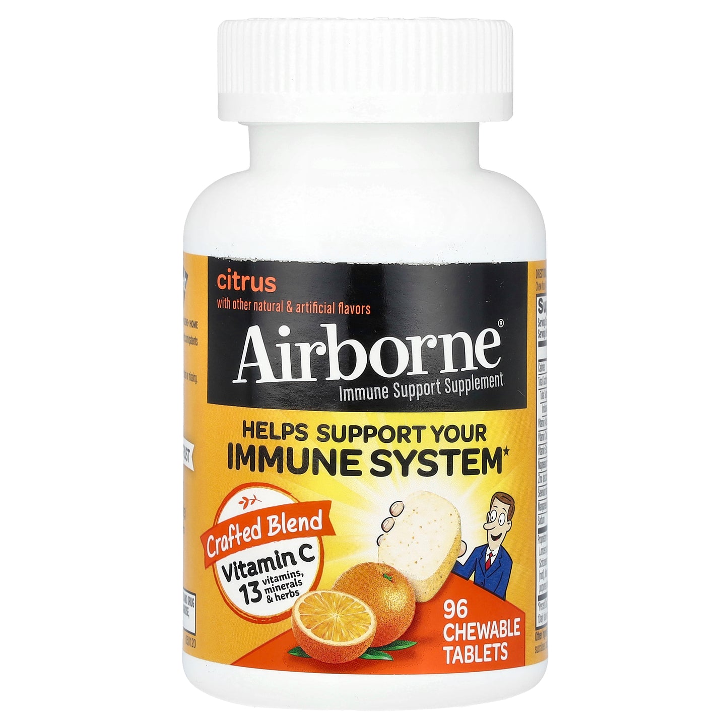 AirBorne, Immune Support Supplement, Citrus, 96 Chewable Tablets