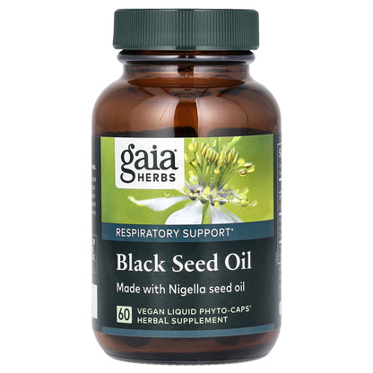 Gaia Herbs, Black Seed Oil, 60 Liquid Phyto-Caps® (200 mg Per cap)